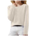 thumbnail image 1 of ZTKWD Toddler Sweaters Long Sleeve Crew Neck Soft Casual Pullover Sweaters, 1 of 4