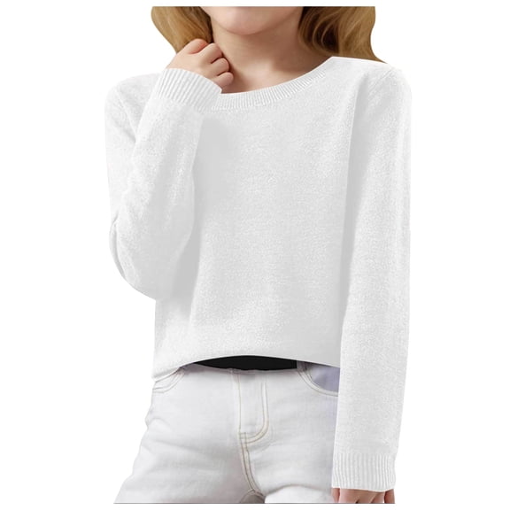 ZTKWD Toddler Sweaters Long Sleeve Crew Neck Soft Casual Pullover Sweaters