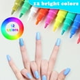 thumbnail image 1 of ZTOO 12 Colors Nail Art Pens, 3D Nail Point Graffiti Dotting Liner Pen Sets Nail Art Painted Pen Drawing Nail Design Kit for Nail DIY Decoration, 1 of 10