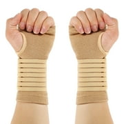 ZTOO 2PCS Elastic Wrist Support Carpal Tunnel Brace Wrist Adjustable Compression Strap Palm Wrist Support for Carpal Tunnel Tendonitis Wrist