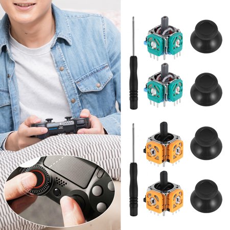 ZTOO 3D Controller Joystick Axis Analog Sensor Module For Sony PS4 / PS4 Slim / PS4 Pro Replacement Stick Kit Controller Thumbstick Repair Kit Parts