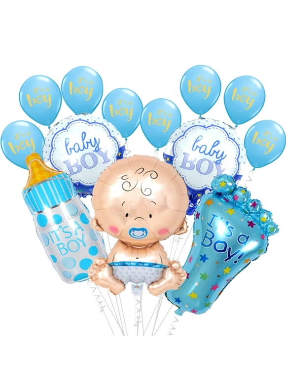 ZTOO Baby Shower Balloons for Boy,Baby Blue Balloons,Foil Balloons for Baby Shower Dectoration Gender Reveal Birthday Party Decor