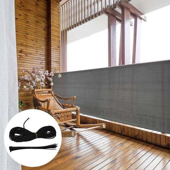 ZTOO Balcony Privacy Screen Balcony Safety Protection Cover Ventilated Weatherproof Balcony Net Fence 1 MM Aperture WithTies
