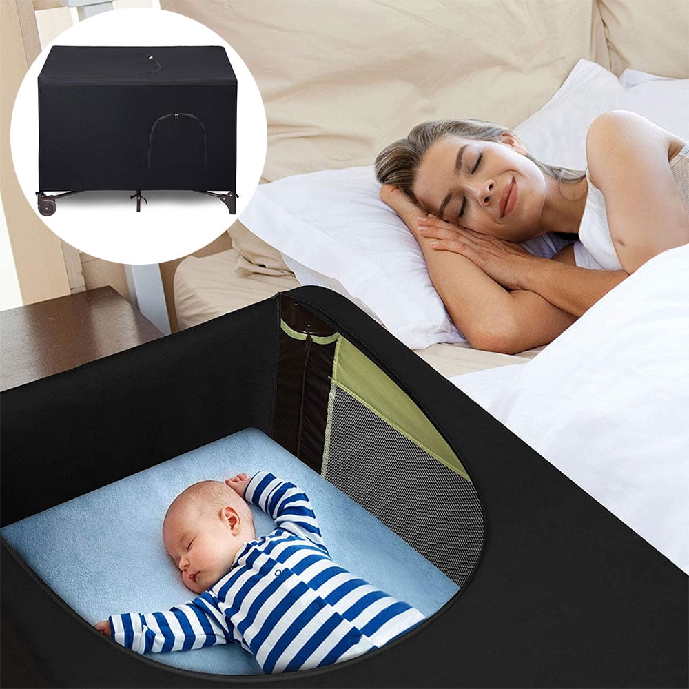 ZTOO Breathable Net Sleep Shade Cover Crib Blackout Cover Stretchable  Breathable Crib Canopy Cover Portable Baby Bed Blackout Tent Safety Compact  Travel Sleeping Bed Tent Sun Shade Curtain Room Decor 