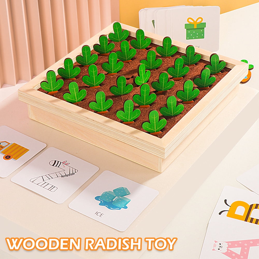 Carrot Pickings - Montessori Wooden Carrot Pulling Toy
