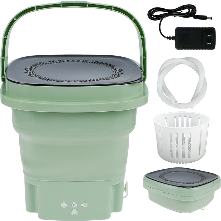 ZTOO Foldable Washing Machine Mini Portable Washing Machine with Drain Basket Lightweight Washer 3 Speed Timing Reusable for Baby Clothes Underwear