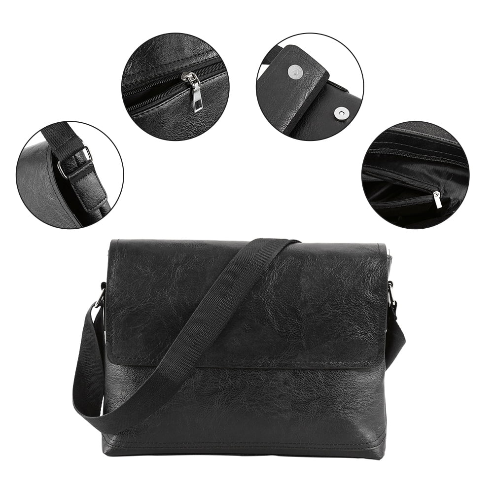 ZTOO Men Handbag Messenger Shoulder Bag Pu Leather Messenger Shoulder