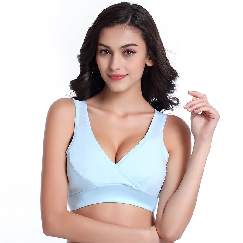 ZTOV Cotton Breastfeeding Maternity Bras Sleep Nursing Bras for Feeding