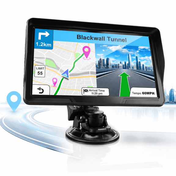 ZTTAOLII 9 Inch GPS Navigator for Car Truck RV, HD Touchscreen Vehicle Navigation System with Latest Maps, Lifetime Free Updates, Voice Guidance, Custom Truck Routing, Speed Alerts & 2D/3D Map View