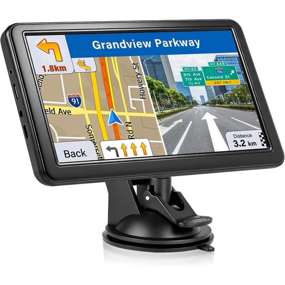ZTTAOLII GPS Navigator for Car Truck RV, 7 Inch HD Touchscreen GPS Navigation System with Latest Maps, Lifetime Free Updates, Voice Guidance, Custom Truck Routing, Speed Alerts