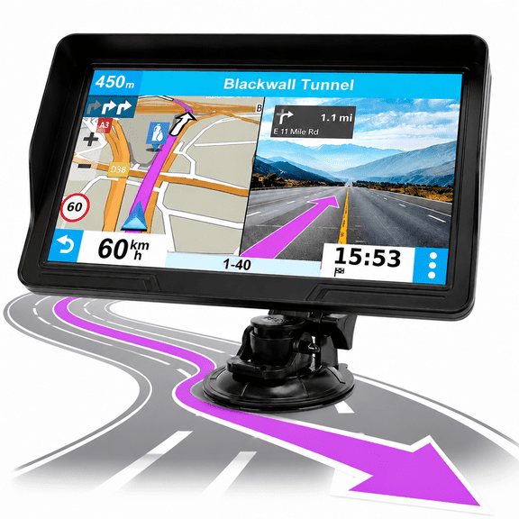 ZTTAOLII GPS Navigator for Car Truck RV, 9 Inch HD Touchscreen GPS Navigation System, Latest Maps, Lifetime Free Updates, Voice Guidance, Truck Route Planning, Speed Camera Alerts
