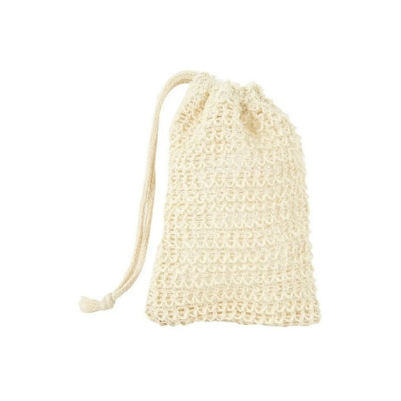 ZTTD 1 Pack Soap Bag Natural Sisal Soap Saver Bag Pouch Mesh Waste Exfoliating Foaming and Drying Soap Holder for Shower