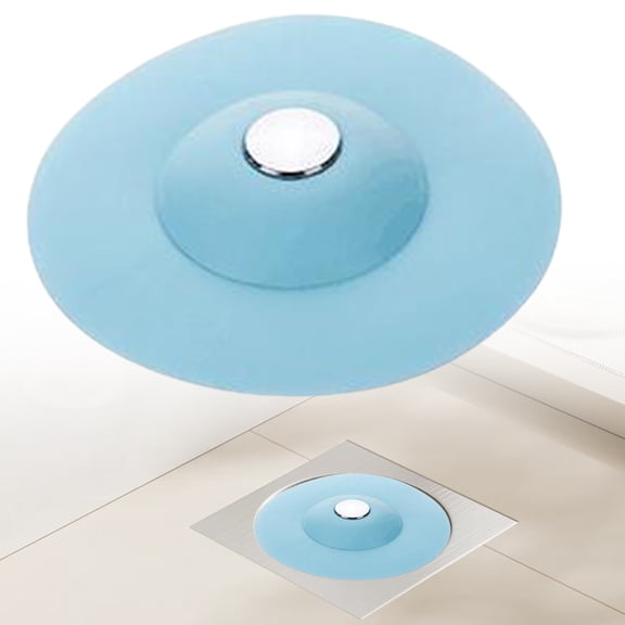 ZTTD 1 Pack Universal 4" Round Rubber Flat Suction Sink Stopper for Kitchen or Bathroom