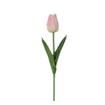 ZTTD 1 Pcs Pink Tulips Fake Flowers Faux Flowers Artificial Tulips Touch Real Single Stem Fake Floral Tulips Spring Bouquet of Flowers for Decoration Home Party Centerpieces Wedding Gifts
