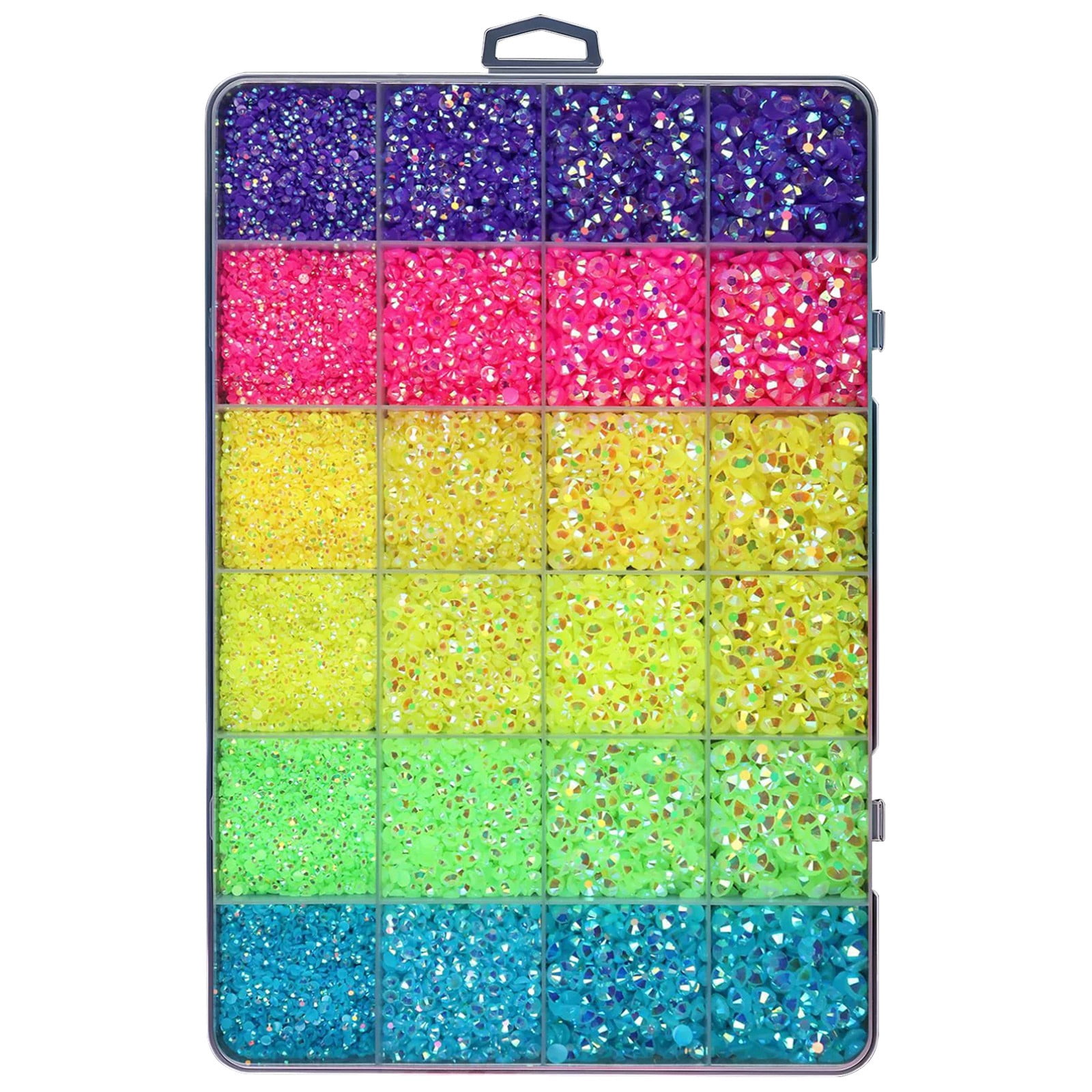 ZTTD 10000Pcs Flatback Pearls with Glue Kit for Bedazzling Crafts Crafting Shoes Nail Art Decoration, Mixed Sizes 3mm 4mm 5mm 6mm Half Round Flat Back Pearls Beads Set