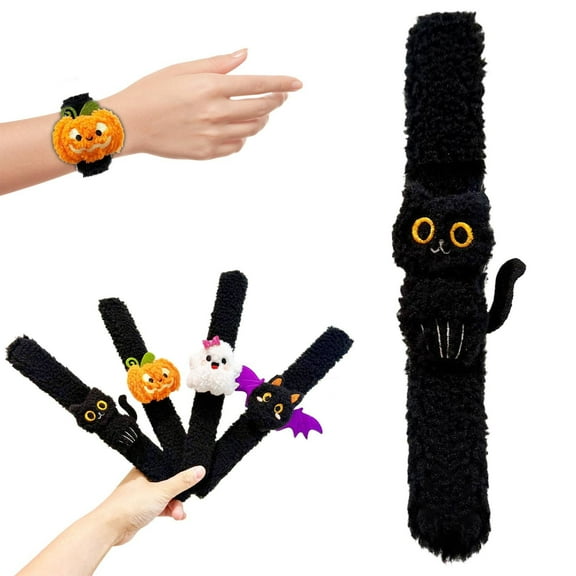 ZTTD 1Pc Halloween Slap Band Bracelets Slap Wrist Band Cat Slap Band Wristband Toys Gift