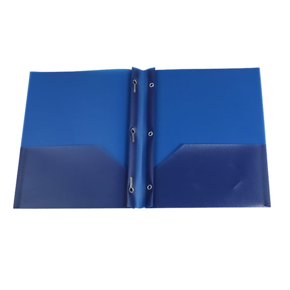 ZTTD 2 Pocket Folders with Prongs, 1 Pack Paper Folders with Pockets and Prongs, File Folders with Fasteners, Heavy Duty Two Pocket 3 Prong Folders for Office, Letter Size