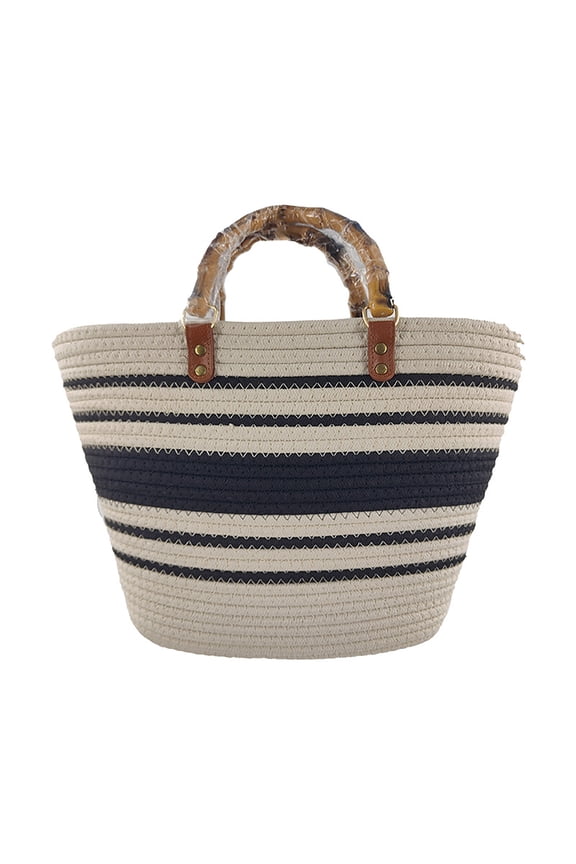 2023 New Cabbage Basket Straw Woven Bag Beach Bag French Antique Handheld Cotton Thread Woven Bag