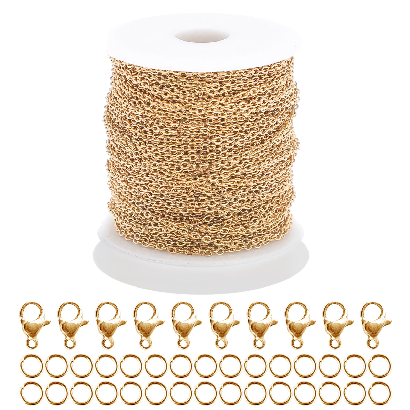 ZTTD 32.8 Feet Chain Link Thin Stainless Steel Chain Spool Bulk ...