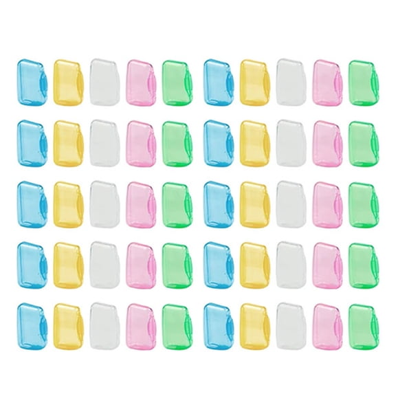 ZTTD 50 Pcs Travel Toothbrush Head Covers, Portable Toothbrush Pod Caps Case Protector for Home and Outdoor
