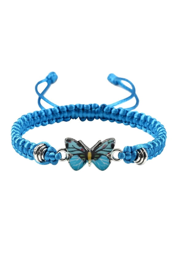 Butterfly Bracelets for Teen Girls Adjustable String Chain Butterfly Bracelets for Women Cute Butterfly Charm Bracelets