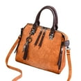 thumbnail image 1 of ZTTD Casual Women Fashion Girls Retro Solid Cat Fringe Shoulder Zip Tote Handbag Bags, 1 of 3
