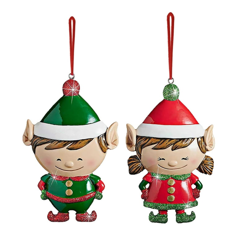12pcs Disney Stitch Christmas Tree Ornaments Xmas Tree Pendant Sitsch Doll  Hanging Decor Navidad Home Decoration Party Supplies