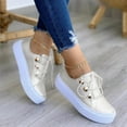 thumbnail image 1 of ZTTD Comfortable Casual Leather Women's Solid Color Strap Flat Sneakers Fashion Women's Casual Shoes, 1 of 4