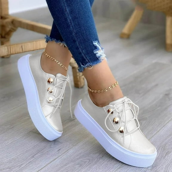 ZTTD Comfortable Casual Leather Women's Solid Color Strap Flat Sneakers Fashion Women's Casual Shoes