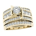 thumbnail image 1 of ZTTD Couple Rings Gold-plated Inlaid Zircon Ring Classic Jewelry, 1 of 2