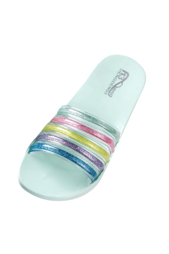 Customized Women Slippers Bathroom Flip Flops Beach Slides Sandals Non Slip Colorful Rainbow Personalized Slippers Women's Slipper A