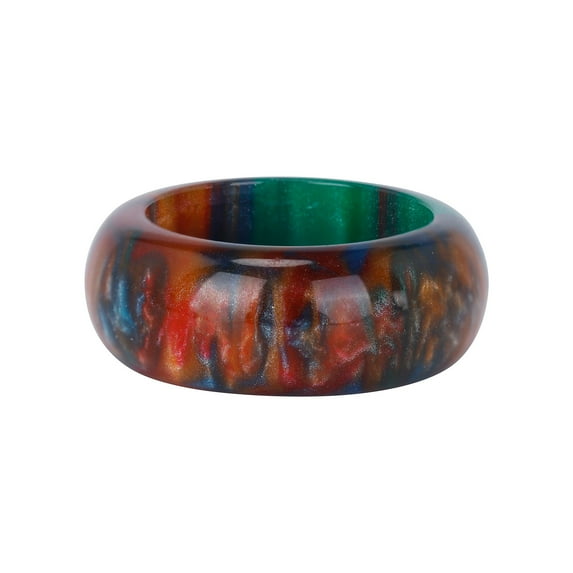 ZTTD Europe And The United States Acrylic Resin Ring Colorful Full Of Stars Finger Ring Index Finger Set Hot Ladies Hand Jewelry Size 5~11