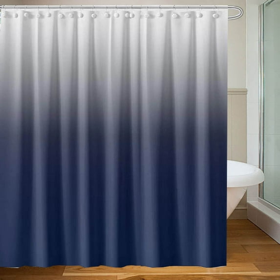 ZTTD Fabric Shower Curtain Grey Gradual Water Shower Curtain for Bathroom Decor Accessories Set with Hooks 180*180cm 1 Panel Home Textile Products Shower Curtain