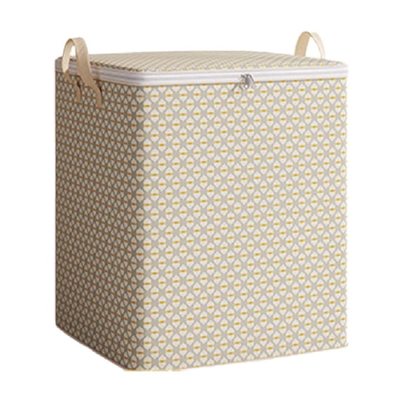 ZTTD Fabric Storage Bin with Lid and Handle 1-Pack Stackable Cloth Storage Bin Sweater Organizer with Zipper & Clear Window Closet Organizers and Storage Box for Home, Office, Bedroom(20x20x20inch)