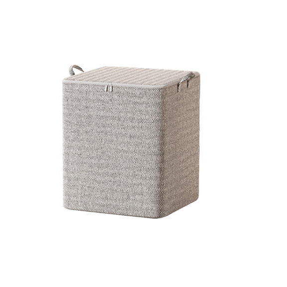 ZTTD Fabric Storage Bin with Lid and Handle 1-Pack Stackable Cloth Storage Bin Sweater Organizer with Zipper & Clear Window Closet Organizers and Storage Box for Home, Office, Bedroom(14x10x8inch)