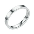thumbnail image 1 of ZTTD Fashion 3MM Stainless Steel Solid Rings Wedding Band Rings For Women Rings For Men Smooth Rings Geometry Rings Size 6 13, 1 of 7