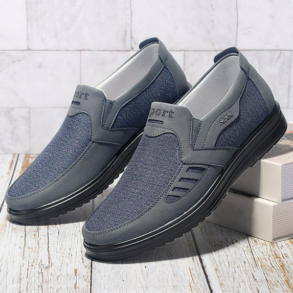 ZTTD Fashion All Season Men Casual Shoes Flat Non Slip On Simple Design Solid Color Comfortable Slip On