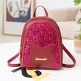 thumbnail image 1 of ZTTD Fashion Lady Shoulders Small Backpack Letter Purse Mobile Phone Messenger Bag, 1 of 2