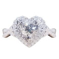 thumbnail image 1 of ZTTD Fashion Love Shape Full Diamond Ring Diamond Love Cross Rhinestone Ring Elegant Geometry Rhinestone Ring Full Diamond Rings For Women Size 6 10, 1 of 8