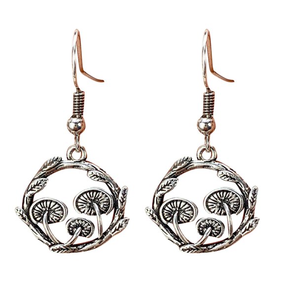 ZTTD Fashion Retro Personality Mushroom Pendant Earrings Retro Ladies Charm Ears 1 Pair Personality Earrings Earrings