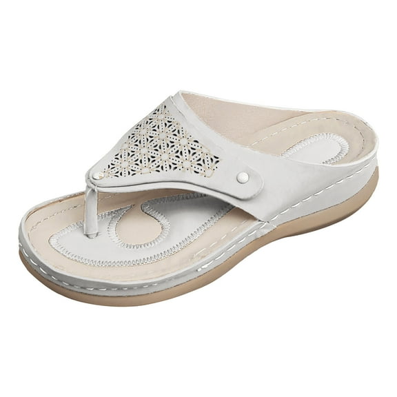 ZTTD Fashion Women Summer Solid Wedges Breathable Slip On Open Toe Sandals Comfortable Beach Shoes Slippers Beige