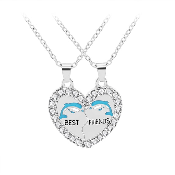 ZTTD Fashion sliver fresh friends clavicle necklace Womens Jewellery A