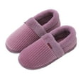 thumbnail image 1 of ZTTD Flop Warm Slippers House Slippers Men Plush Womens Shoes Flip Soft for Womens Women's Slipper Purple, 1 of 4