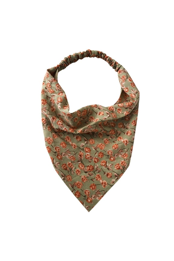 Floral Hair Bandanas Head Kerchief Women Bandana Print Hair Scarf Triangle Hair Kerchief With Ties Head Scarf A