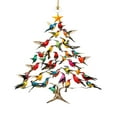 thumbnail image 1 of ZTTD Hummingbird Christmas Ornament(1PC), Colorful Hummingbirds Tree Decor, Stacked Hummingbird Ornament for Christmas, Winter Hummingbirds Home Decoration, for Bird Lovers, 1 of 8
