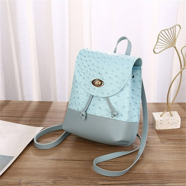 ZTTD Ladies Cover Type Drawstring Small Backpack Lock Anti theft Backpack