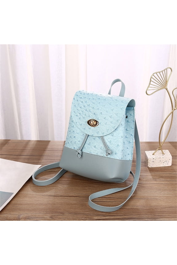 Ladies Cover Type Drawstring Small Backpack Lock Anti-theft Backpack
