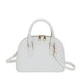 thumbnail image 1 of ZTTD Ladies Fashion Solid Color Leather Versatile Handbag Double Zipper Messenger Bag A, 1 of 5