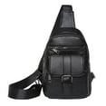thumbnail image 1 of ZTTD Men and Women Chest Bag Sling Bag Small Crossbody PU Leather Satchel Daypack Fashion Shoulder Strap, 1 of 7