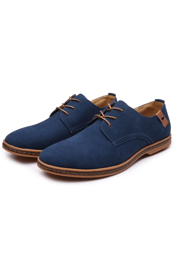 Men's Fashion Casual Solid Lace Up Oxfords Leather Shoes Male Business Shoes